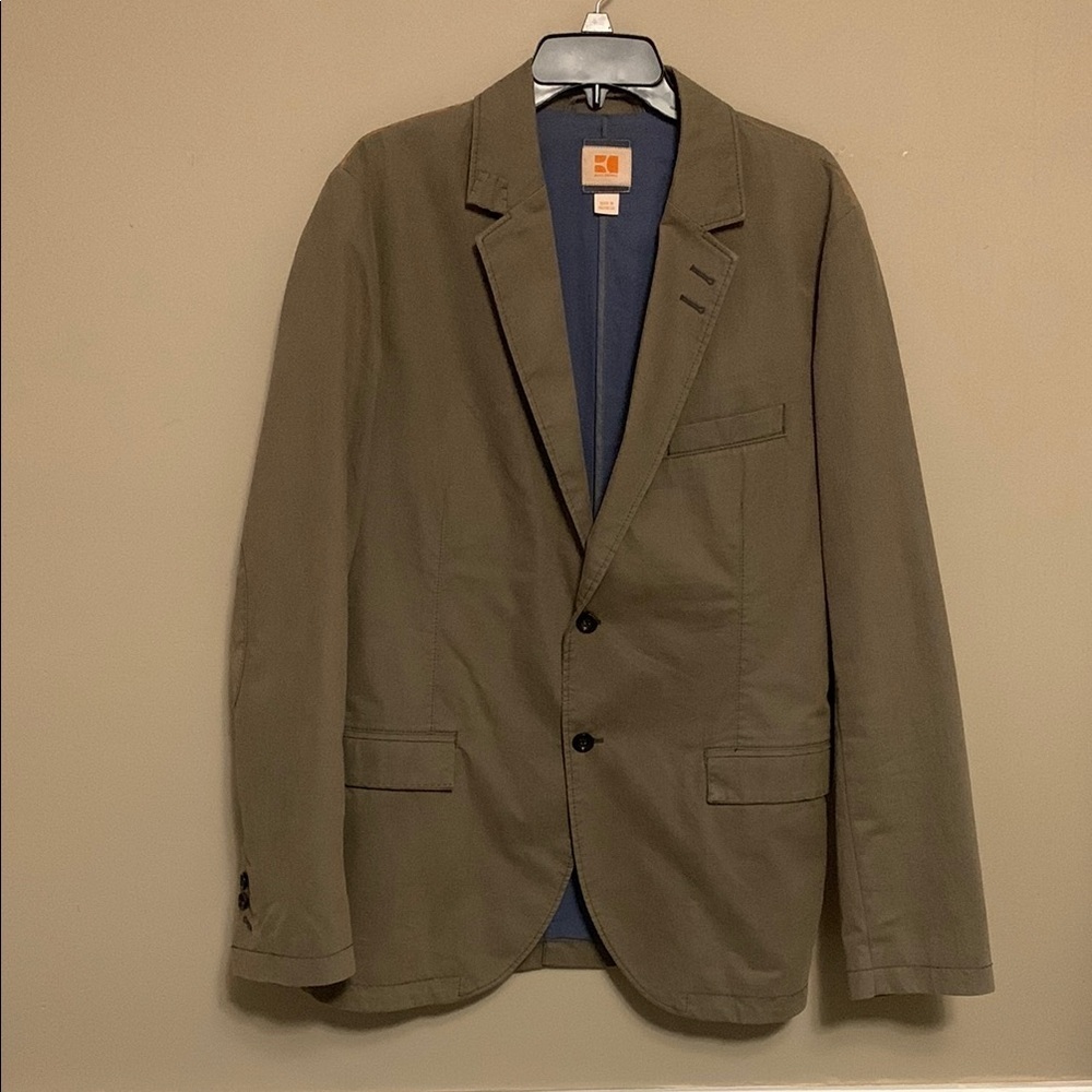 HUG BOSS ORANGE Olive Florence Tone Men's Blazer Size 44R Sports Blazer Office